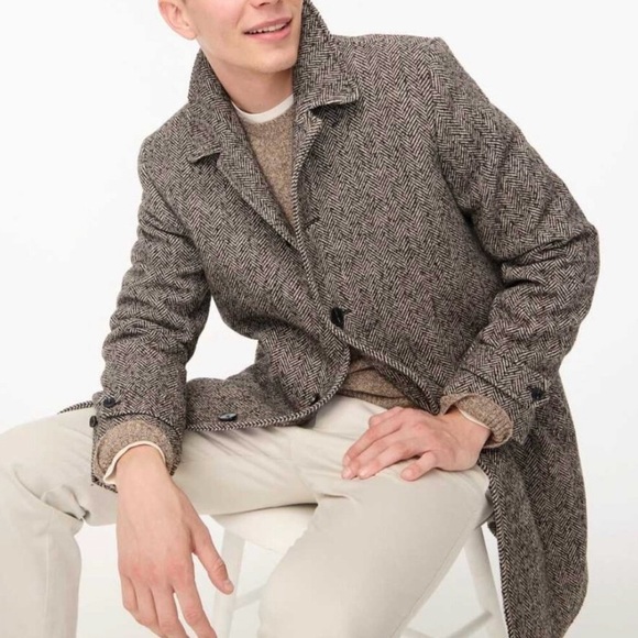 NWT J. Crew Thompson Herringbone Wool Blend Driving Jacket Mens Size 38 Medium - Picture 16 of 16